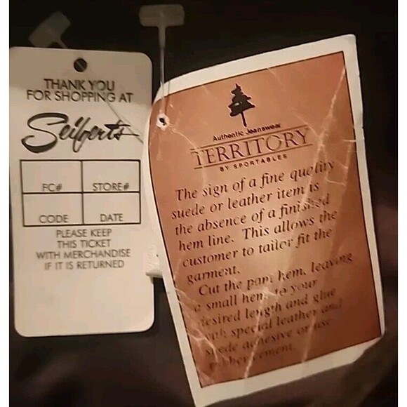 Territory By Sportables NWT Womens Leather Pants Brown 12 Straight MRP $145 - Picture 4 of 10